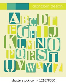 alphabet design. vector illustration
