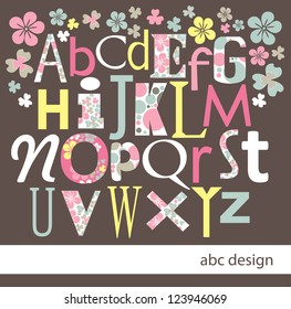 alphabet design. vector illustration