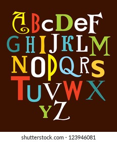 alphabet design. vector illustration