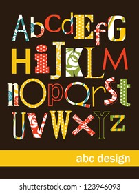 alphabet design. vector illustration