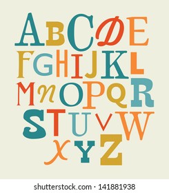 alphabet design. vector illustration