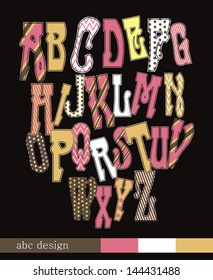 alphabet design. vector illustration