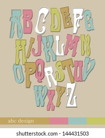 alphabet design. vector illustration