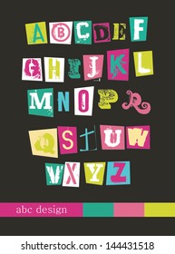 alphabet design. vector illustration