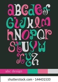 alphabet design. vector illustration