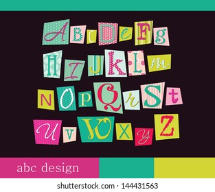 alphabet design. vector illustration
