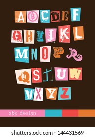 alphabet design. vector illustration