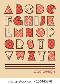 alphabet design. vector illustration