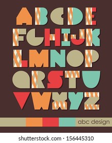 alphabet design. vector illustration