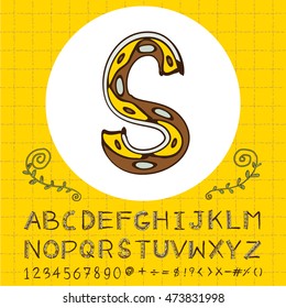 alphabet design, vector illustration