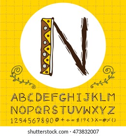 alphabet design, vector illustration