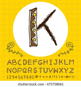 alphabet design, vector illustration