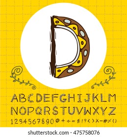 alphabet design, vector illustration

