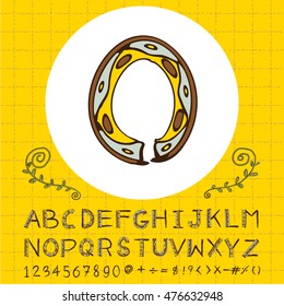 alphabet design, vector illustration

