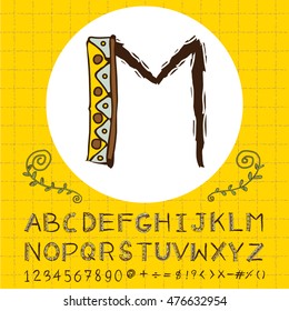 alphabet design, vector illustration

