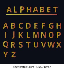 Alphabet-Design Vektorgrafik moderner stilisierter Schriften