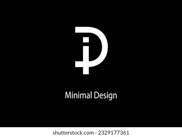 Alphabet DI, Monogramm Logo, Vektorlogo-Design, Linienkunst, 