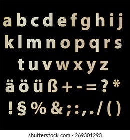 Alphabet diamonds lowercase letters