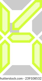 an alphabet with a digital alarm theme