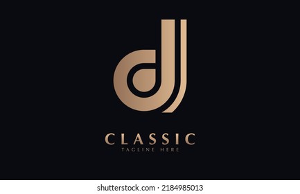 Alphabet Dj Jd Lineart Vector Logo Stock Vector (Royalty Free ...