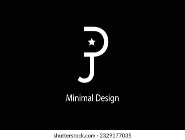 Alphabet DJ,  monogram  logo, vector logo design, line art, 