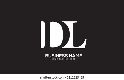 Alphabet DL or LD initial with stone vector logo template