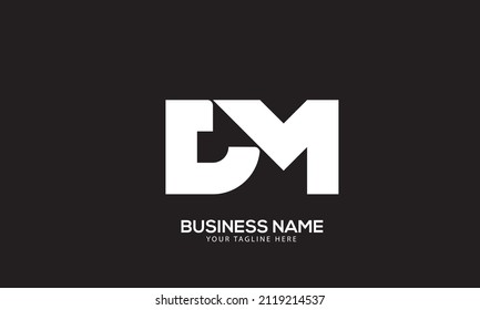 Alphabet DM or MD creative cutting monogram vector logo template