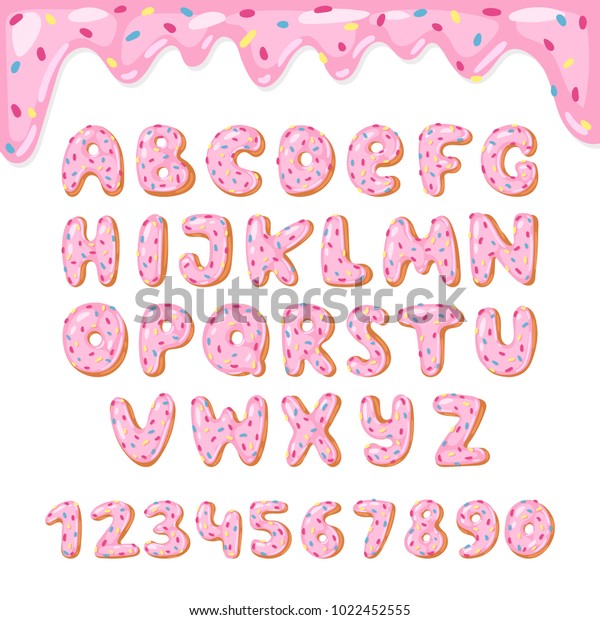 Alphabet Donut Vector Kids Alphabetical Doughnuts Stock Vector (Royalty ...