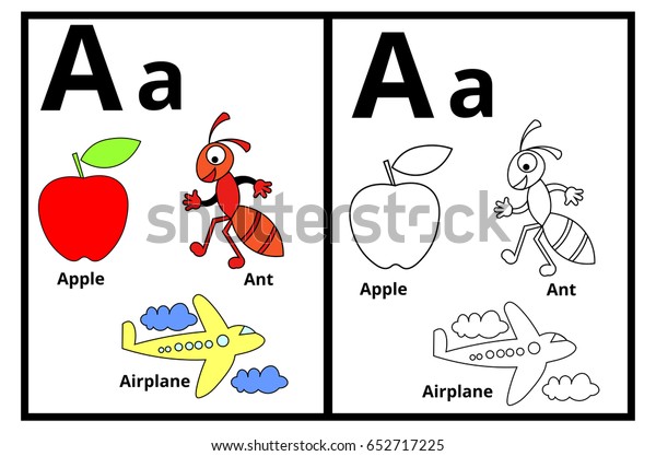 Alphabet Drawing Book Stock Vector (Royalty Free) 652717225