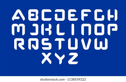 alphabet droid  futuristic Hi-Tech technologies the electronic letters symbols robot, android, light, blue, neon