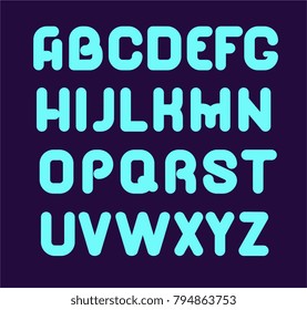 alphabet droid  futuristic Hi-Tech technologies the electronic letters symbols robot, android, light, blue, neon