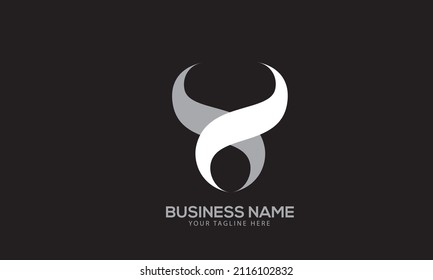 Plantilla de logotipo del vector de monograma de Alphabet DS o SD creativo bull