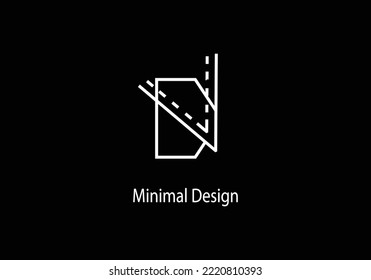 Diseño del logotipo del monógrafo DV de alfabeto 