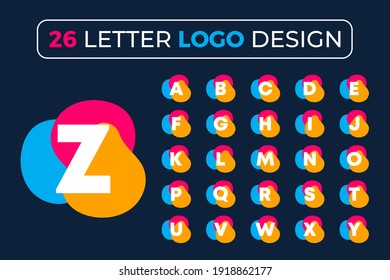 Alphabet in dynamic triangle intersection shape. Vector logo perfect for labels, copperplate company logo. 