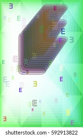 Alphabet E art design