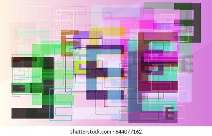 Alphabet E art design