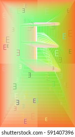 Alphabet E art icon