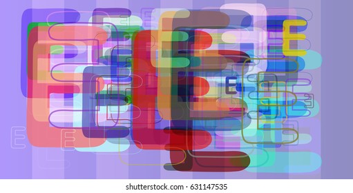 Alphabet E art texture