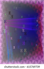Alphabet E background pattern