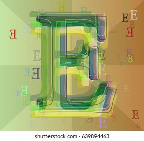 Alphabet E design art
