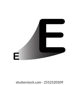 Alphabet E Design on White Background Vector Illustration for Logos and Creative Projects.