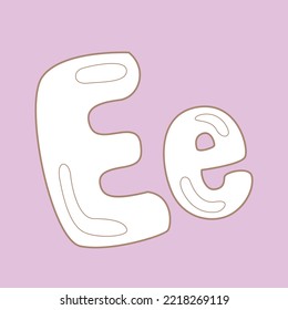 Alphabet E for Digital Stamp