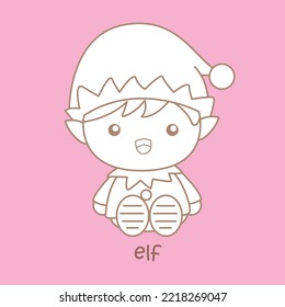 Alphabet E für Elf Digital Stamp