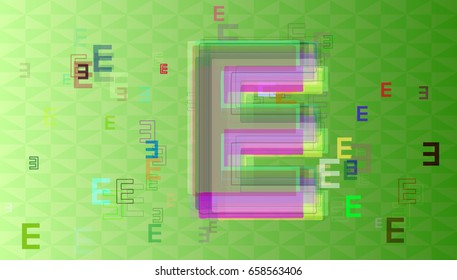 Alphabet E icon art