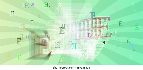Alphabet E icon art