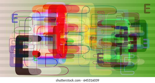 Alphabet E idea design