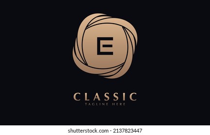 Alphabet E letter text absttract monogram vector logo template