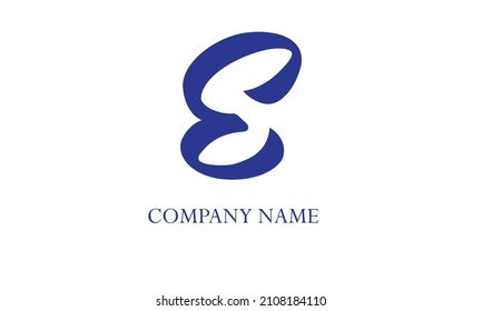 Alphabet E logo artistic or symbolic design abstract monogram text vector template