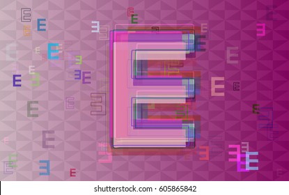 Alphabet E pattern background