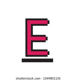 Alphabet E Pixel Art Stock Vector (Royalty Free) 1349801135 | Shutterstock